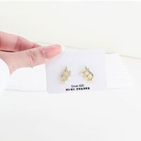 1 Pair Sweet Commute Flower Inlay Alloy Artificial Pearls Rhinestones Gold Plated Ear Studs main image 1