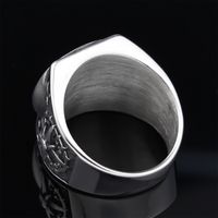 Hip-Hop Streetwear Compass 304 Stainless Steel Carving Men's Rings main image 3