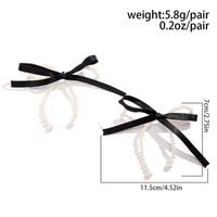 1 Pair Elegant Lady Bow Knot Inlay Alloy Pearl Drop Earrings main image 3