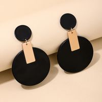1 Piece Simple Style Classic Style Triangle Round Patchwork Arylic Drop Earrings main image 3
