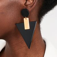1 Piece Simple Style Classic Style Triangle Round Patchwork Arylic Drop Earrings main image 4