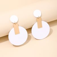 1 Piece Simple Style Classic Style Triangle Round Patchwork Arylic Drop Earrings main image 2