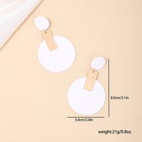 1 Piece Simple Style Classic Style Triangle Round Patchwork Arylic Drop Earrings main image 1