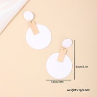 1 Piece Simple Style Classic Style Triangle Round Patchwork Arylic Drop Earrings main image 10