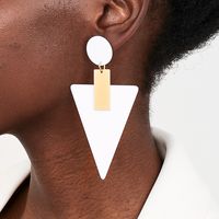 1 Piece Simple Style Classic Style Triangle Round Patchwork Arylic Drop Earrings main image 6