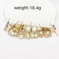 1 Set Elegant Lady Letter Butterfly Inlay Alloy Artificial Pearls Zircon Drop Earrings main image 2