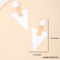 1 Piece Simple Style Classic Style Triangle Round Patchwork Arylic Drop Earrings main image 8