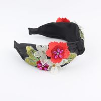 Women's Simple Style Shiny Round Cloth Inlay Rhinestones Hair Band main image 3