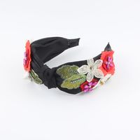 Women's Simple Style Shiny Round Cloth Inlay Rhinestones Hair Band sku image 1