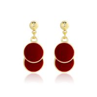 1 Pair Elegant Vintage Style Commute Round Iron Drop Earrings main image 3