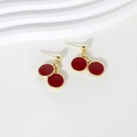 1 Pair Elegant Vintage Style Commute Round Iron Drop Earrings main image 1