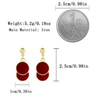 1 Pair Elegant Vintage Style Commute Round Iron Drop Earrings main image 2