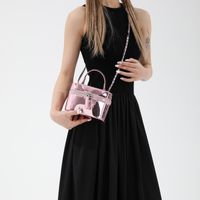 Women's Medium Pu Leather Solid Color Classic Style Streetwear Oval Zipper Crossbody Bag main image 2