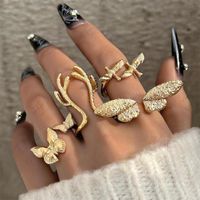 Exaggerated Modern Style Animal Butterfly Deer Alloy Women's Open Rings main image 3