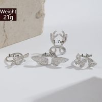 Exaggerated Modern Style Animal Butterfly Deer Alloy Women's Open Rings main image 2