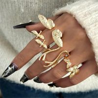 Exaggerated Modern Style Animal Butterfly Deer Alloy Women's Open Rings main image 6