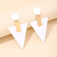 1 Piece Simple Style Classic Style Triangle Round Patchwork Arylic Drop Earrings sku image 3