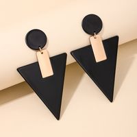 1 Piece Simple Style Classic Style Triangle Round Patchwork Arylic Drop Earrings sku image 4
