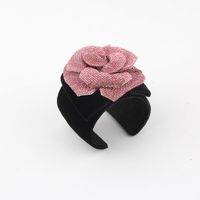 Einfacher Stil Klassischer Stil Rose Baumwolle Strass Flanell Frau Armreif sku image 1