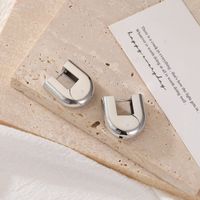 1 Piece Casual Vintage Style Solid Color Plating 304 Stainless Steel Gold Plated Earrings main image 2