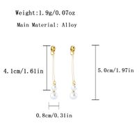 1 Pair Sweet Commute Round Inlay Alloy Pearl Gold Plated Drop Earrings main image 2