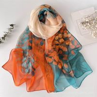 Women's Vacation Color Block Floral Polyester Silk Scarves sku image 35