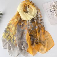 Women's Vacation Color Block Floral Polyester Silk Scarves sku image 33