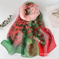 Women's Vacation Color Block Floral Polyester Silk Scarves sku image 34