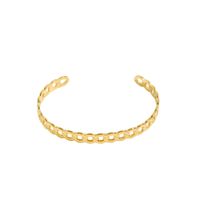 Titanium Steel Gold Plated Casual Simple Style Plating Solid Color Bangle sku image 2