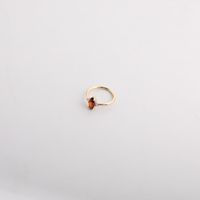 Glass Copper 18K Gold Plated Elegant Modern Style Classic Style Plating Inlay Geometric Birthstone Rings main image 9