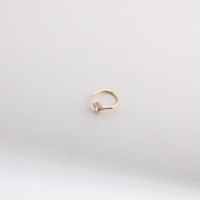 Glass Copper 18K Gold Plated Elegant Modern Style Classic Style Plating Inlay Geometric Birthstone Rings sku image 4