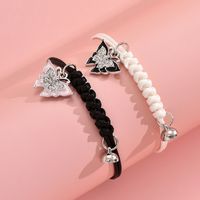 Simple Style Classic Style Butterfly Alloy Leather Rope Braid Women's Bracelets main image 1