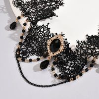 Wholesale Jewelry Simple Style Classic Style Solid Color Alloy Polyester Gold Plated Plating Choker main image 5
