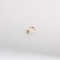 Glass Copper 18K Gold Plated Elegant Modern Style Classic Style Plating Inlay Geometric Birthstone Rings sku image 8