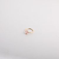 Glass Copper 18K Gold Plated Elegant Modern Style Classic Style Plating Inlay Geometric Birthstone Rings sku image 10