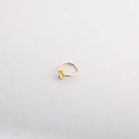 Glass Copper 18K Gold Plated Elegant Modern Style Classic Style Plating Inlay Geometric Birthstone Rings sku image 11