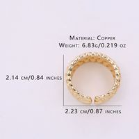 Copper 18K Gold Plated Modern Style Streetwear Cool Style Fish Scales Open Rings main image 2