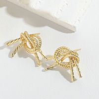 1 Pair Basic Modern Style Classic Style Bow Knot Inlay Copper Zircon Ear Studs sku image 4