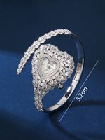 Fairy Style Elegant Modern Style Heart Shape Open Bracelet Watch Electronic Women's Watches main image 2