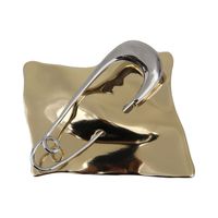 Simple Style Paper Clip Waves Alloy Plating Women's Brooches main image 4