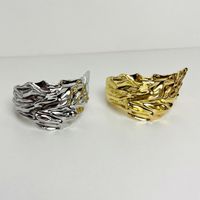 Simple Style Solid Color Metal Irregular Plating Women's Bangle main image 2