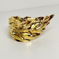 Simple Style Solid Color Metal Irregular Plating Women's Bangle sku image 1