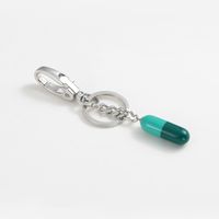 Simple Style Capsule Titanium Steel Unisex Bag Pendant Keychain main image 5