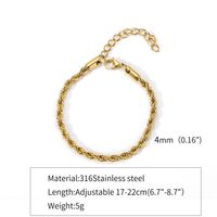 316 Stainless Steel  Gold Plated Hip-Hop Retro Plating Solid Color Bracelets sku image 7