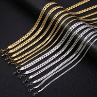 Einfacher Stil Klassischer Stil Einfarbig Edelstahl 304 Überzug Vergoldet Unisex Halskette main image 5