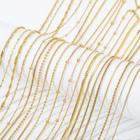 1 Piece Titanium Steel Gold Plated Solid Color Chain main image 1