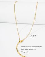 1 Piece Titanium Steel Gold Plated Solid Color Chain sku image 2
