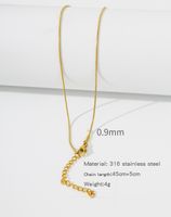 1 Piece Titanium Steel Gold Plated Solid Color Chain sku image 5