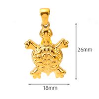 304 Stainless Steel 18K Gold Plated Elegant Simple Style Tortoise Pendant Necklace sku image 2