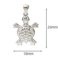 304 Stainless Steel 18K Gold Plated Elegant Simple Style Tortoise Pendant Necklace sku image 1